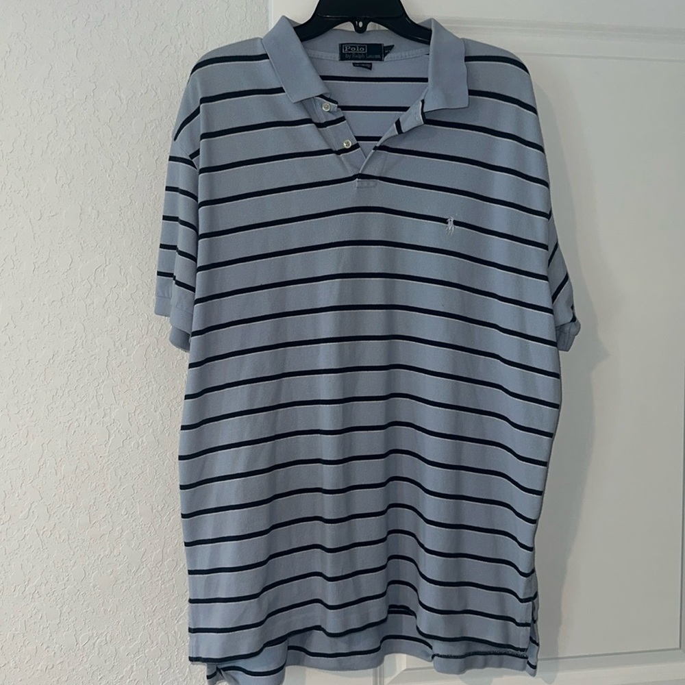 STRIPPED MENS XXL POLO SHIRT